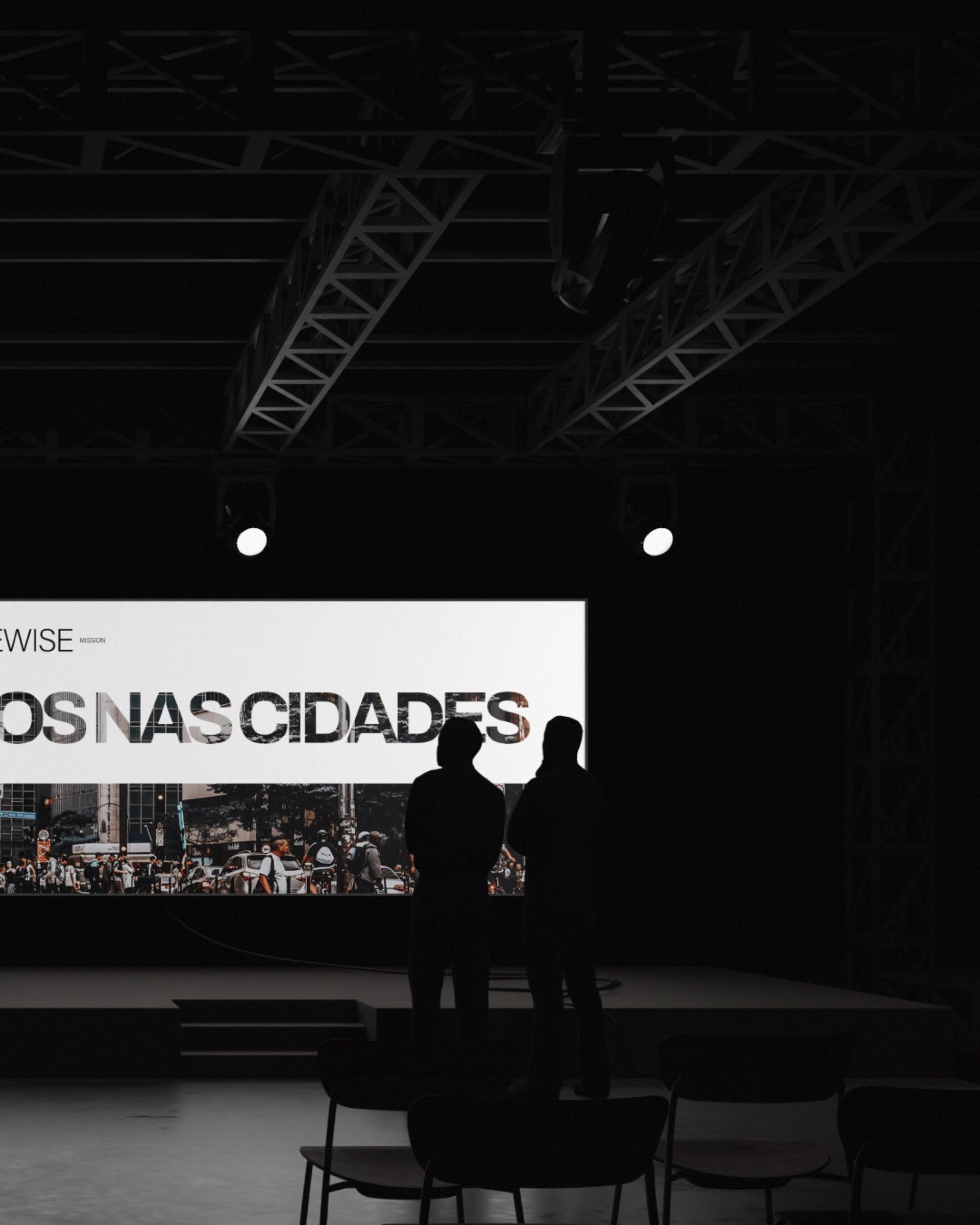 Auditório com a marca Corewise no telão